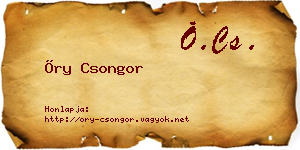 Őry Csongor névjegykártya